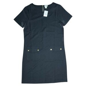 J. Crew Black Relaxed Pocket Dress
